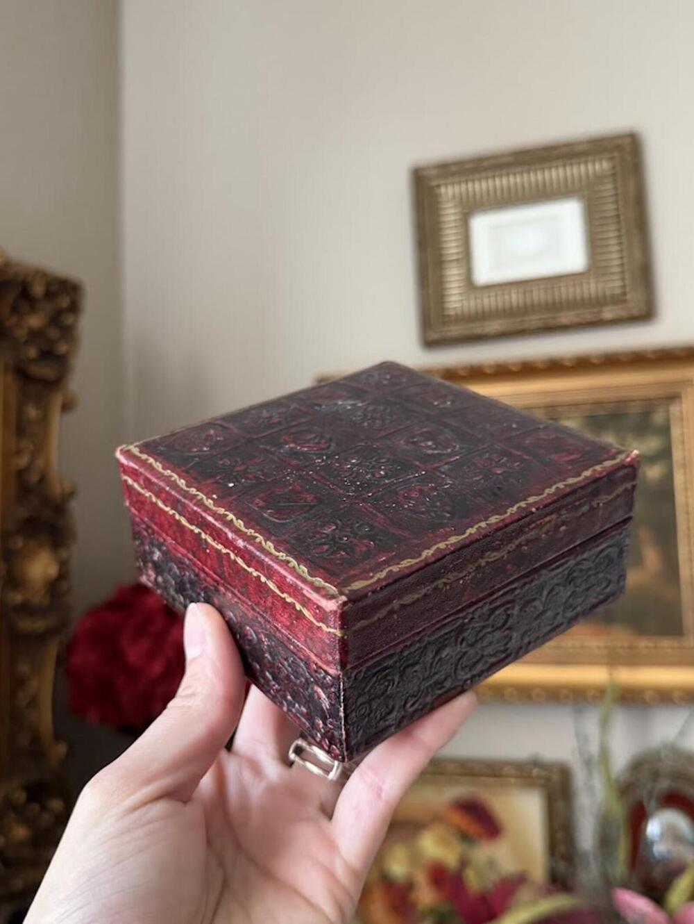 Vintage Wooden Italian Trinket Box